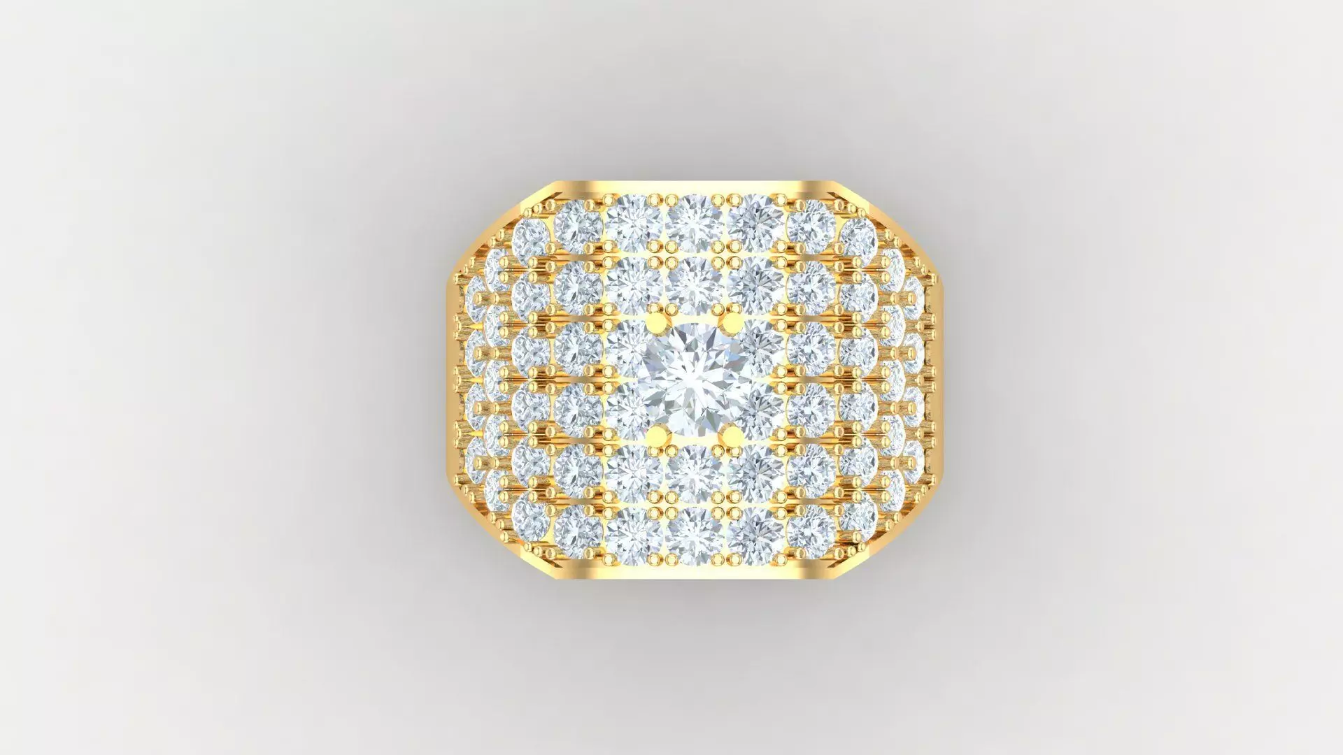 Diamond Men Ring Cad File MR 139 3D print model_0