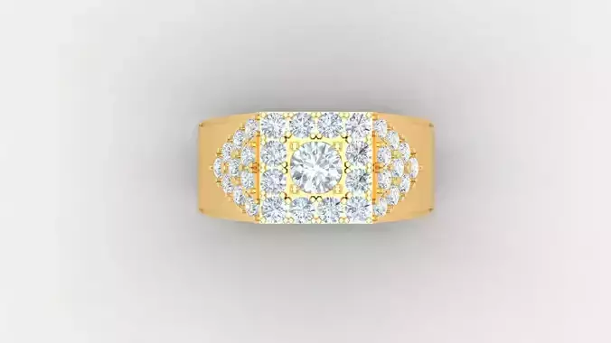 Diamond Men Ring Cad File MR  137