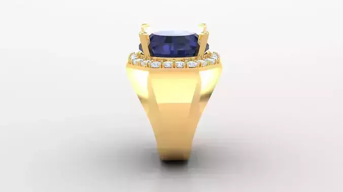 Diamond Men Ring Cad File MR  134