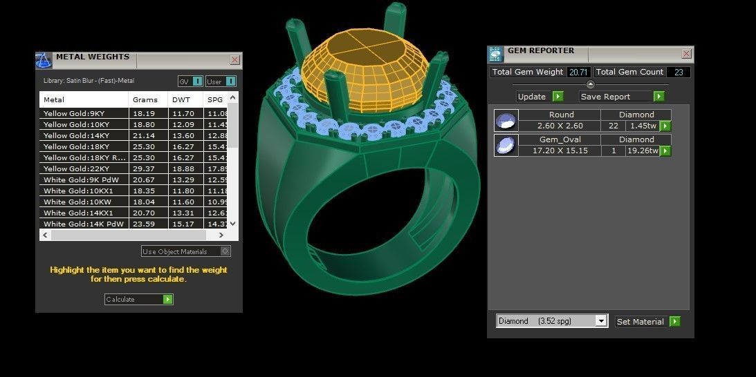 Diamond Men Ring Cad File MR 134 3D print model_6