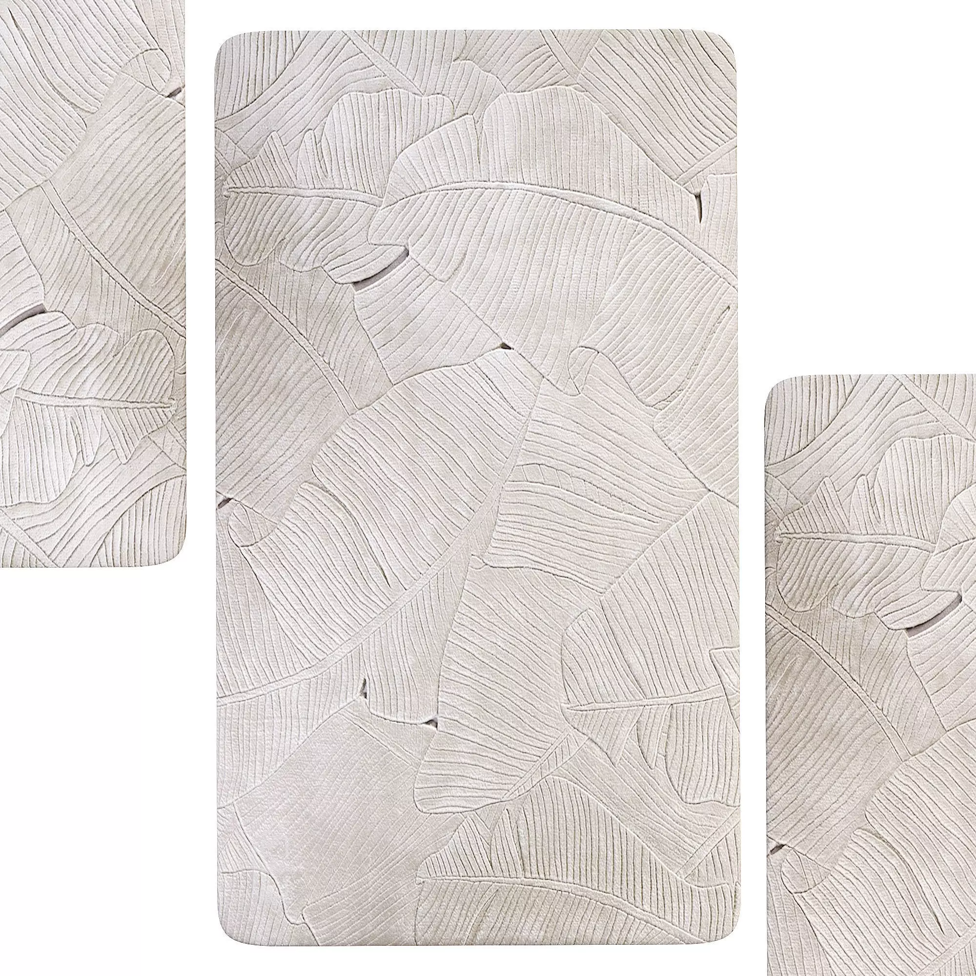 Palm leaf carpet 3D model