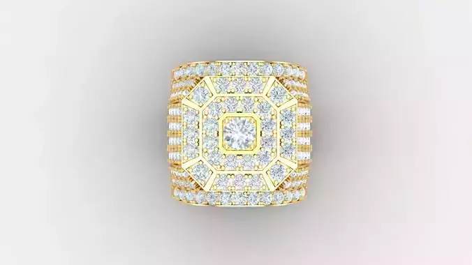 Diamond Men Ring Cad File MR  132