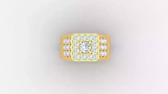 Diamond Men Ring Cad File MR  131