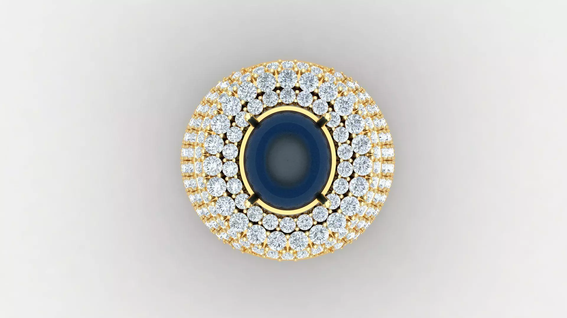 Diamond Men Ring Cad File MR 130 3D print model_0