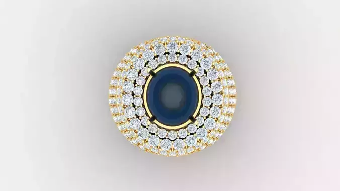 Diamond Men Ring Cad File MR  130