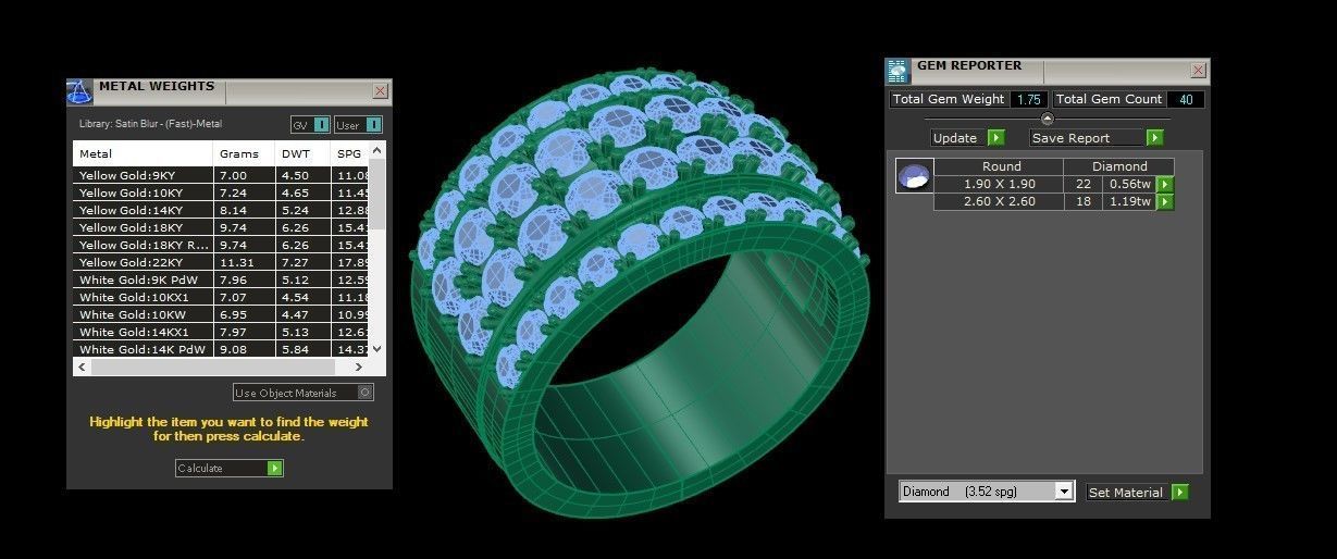 Diamond Men Ring Cad File MR  129 3D print model_6