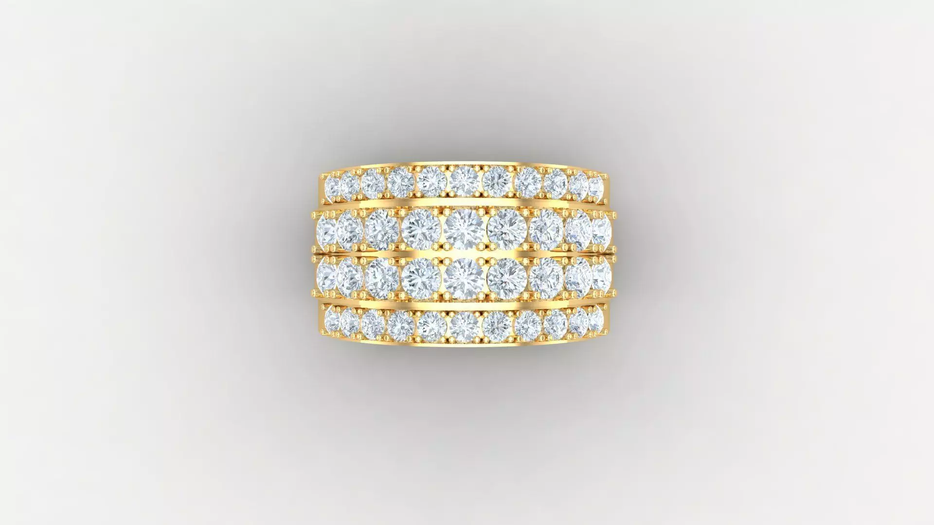 Diamond Men Ring Cad File MR  129 3D print model_0