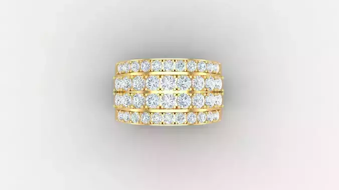 Diamond Men Ring Cad File MR  129