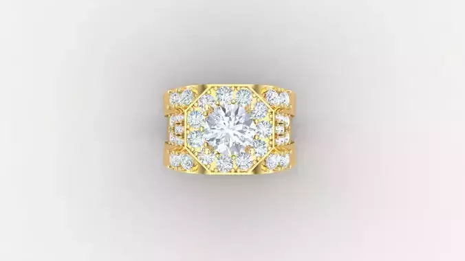 Diamond Men Ring Cad File MR  128