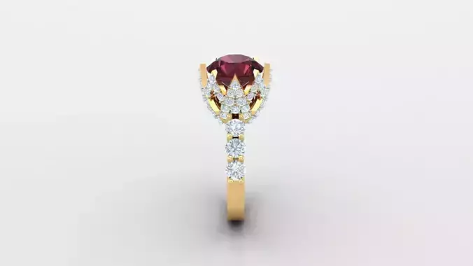 Diamond Women Ring Cad File MR  127 