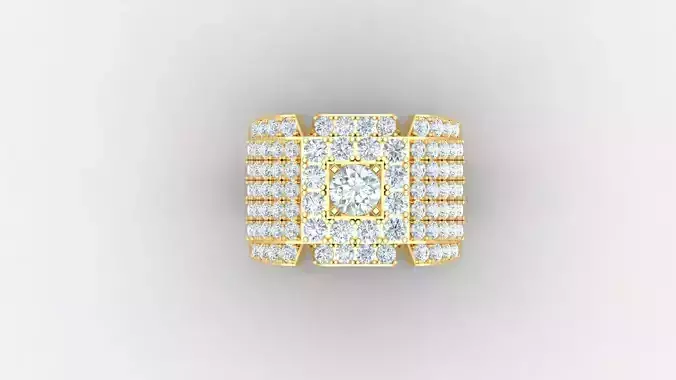 Diamond Men Ring Cad File MR  126