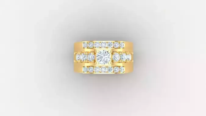 Diamond Men Ring Cad File MR  124