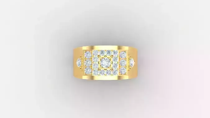 Diamond Men Ring Cad File MR  119