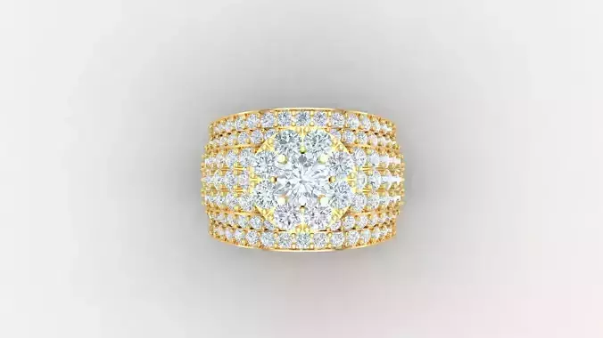 Diamond Men Ring Cad File MR  118