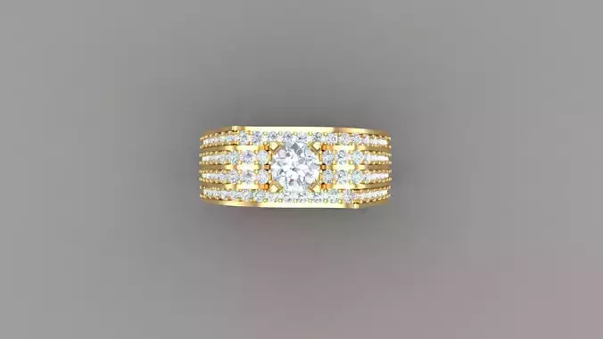 Diamond Men Ring Cad File MR  114
