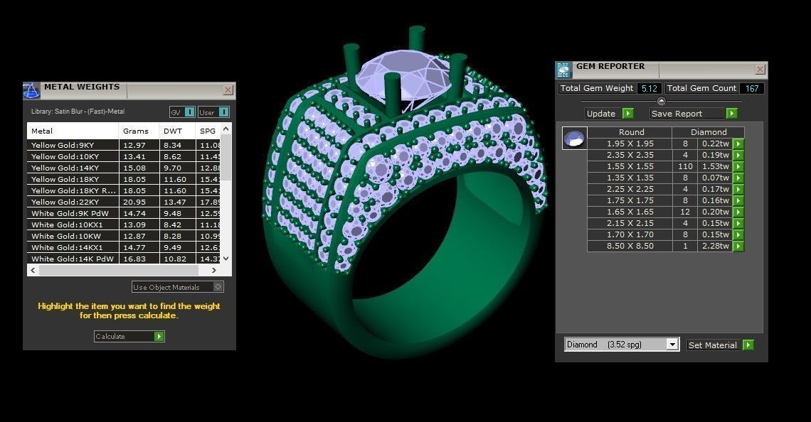 Diamond Men Ring Cad File MR 113 3D print model_6