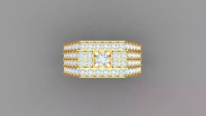 Diamond Men Ring Cad File MR  111