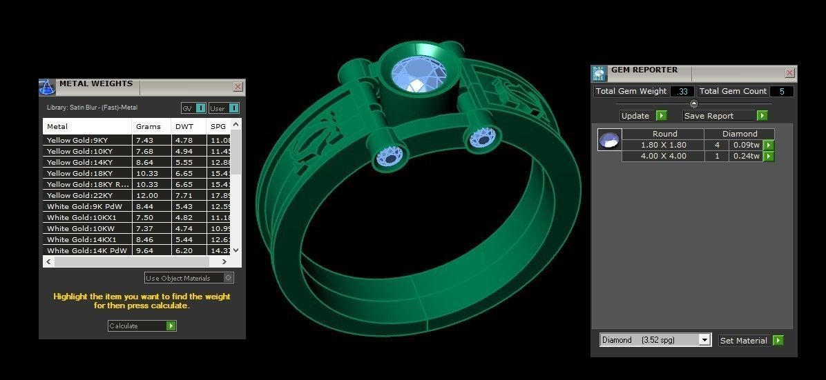 Diamond Men Ring Cad File MR 110 3D print model_6