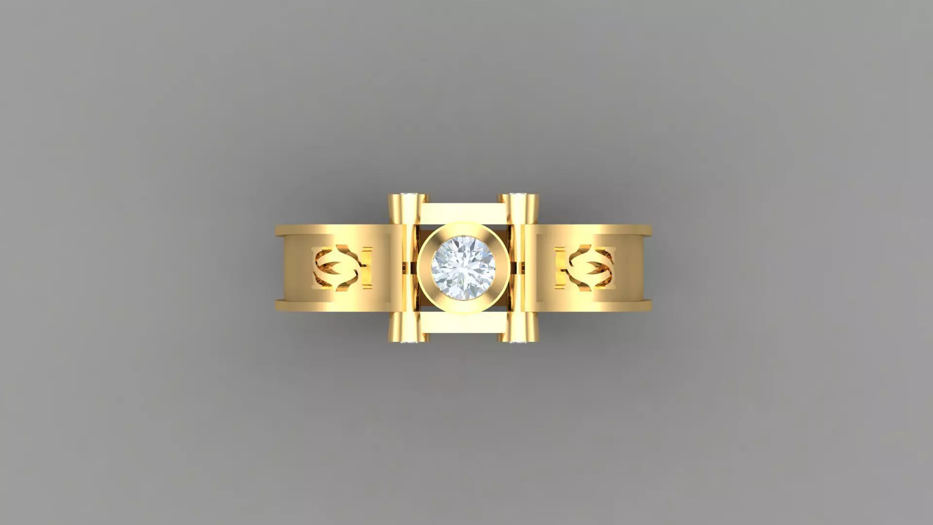 Diamond Men Ring Cad File MR 110 3D print model_0