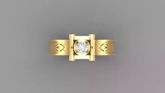 Diamond Men Ring Cad File MR  110