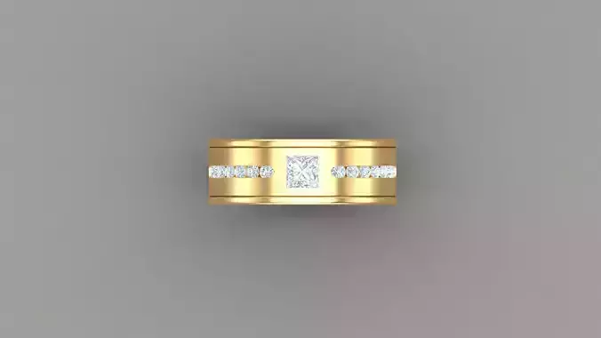 Diamond Men Ring Cad File MR  107