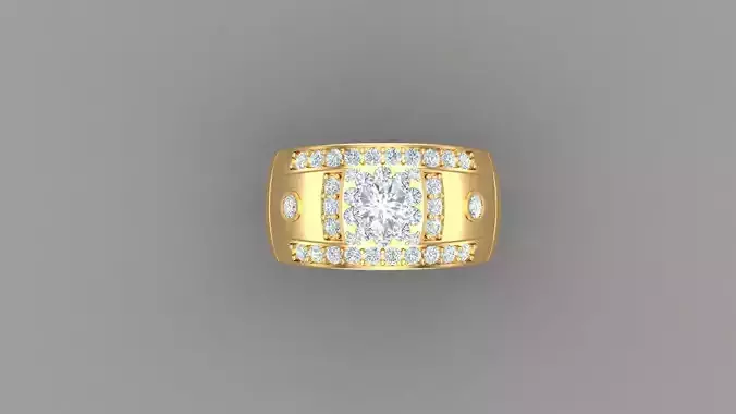 Diamond Men Ring Cad File MR  106