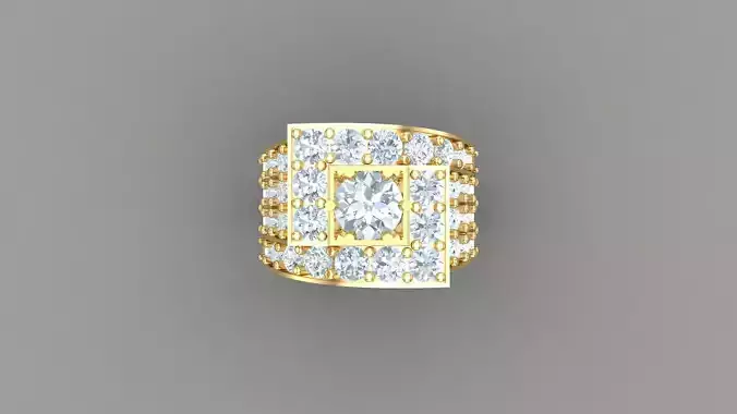 Diamond Men Ring Cad File MR  105