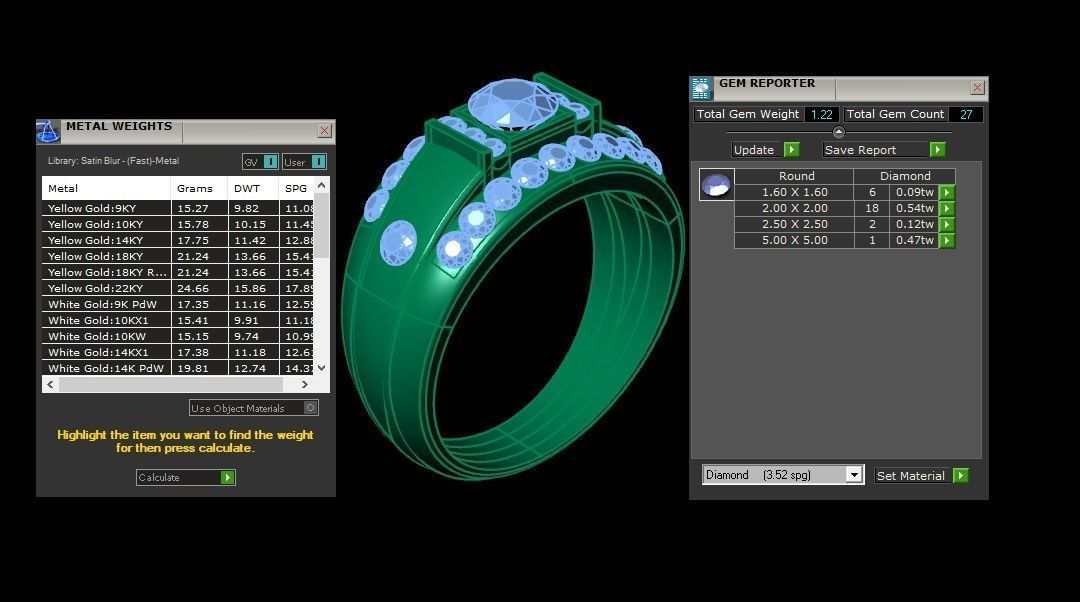 Diamond Men Ring Cad File MR 104 3D print model_6