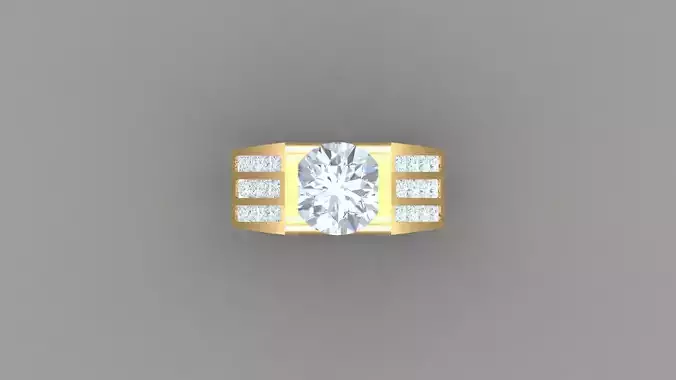 Diamond Men Ring Cad File MR  103