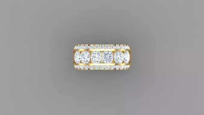 Diamond Men Ring Cad File MR  102