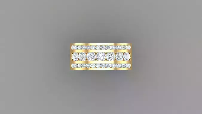 Diamond Men Ring Cad File MR  101