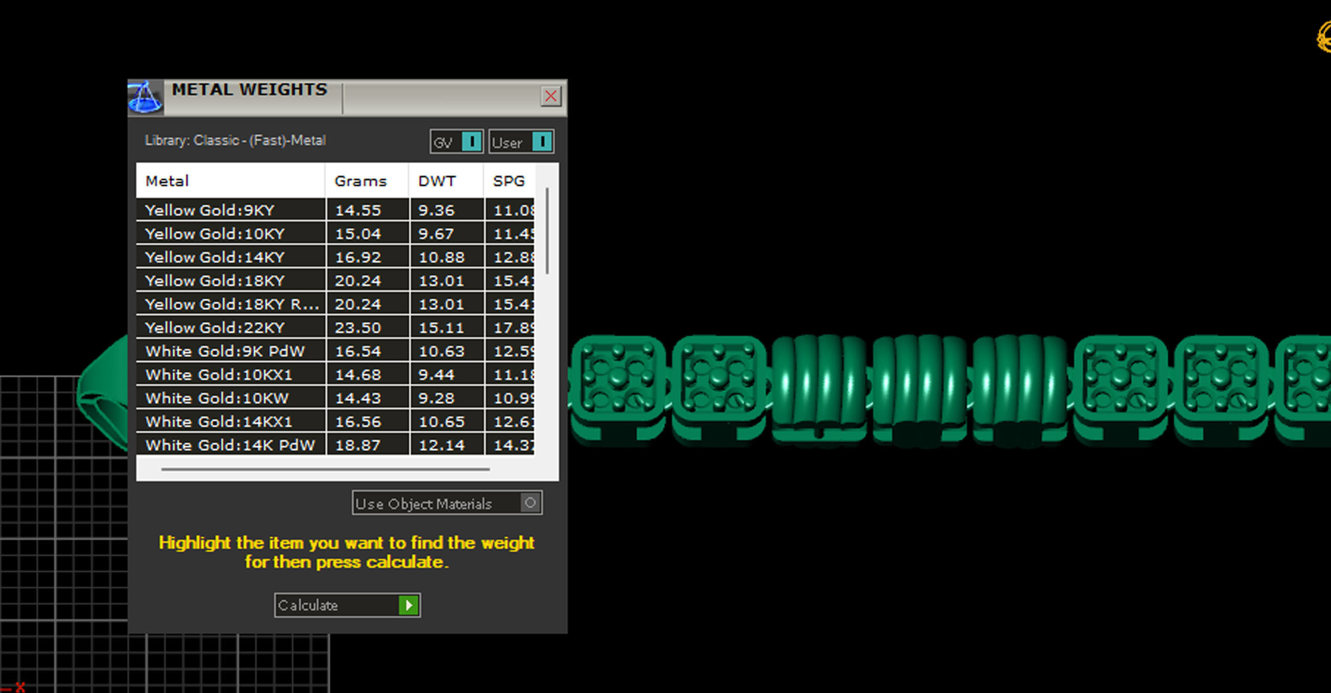 diamond and texture 3d model bracelet or chain link  3D print model_6