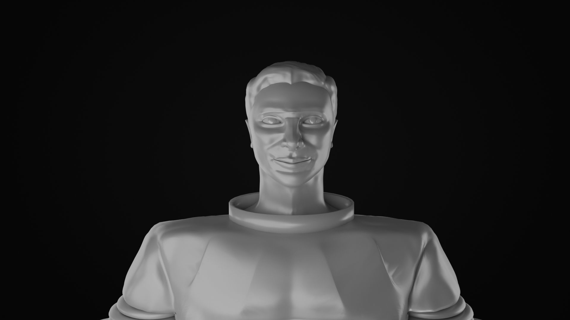 Yuri Gagarin Statue Monument 3D model_27