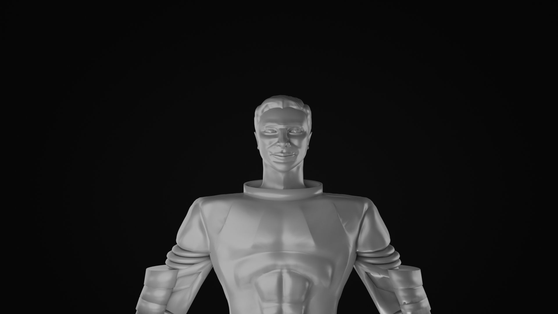 Yuri Gagarin Statue Monument 3D model_28