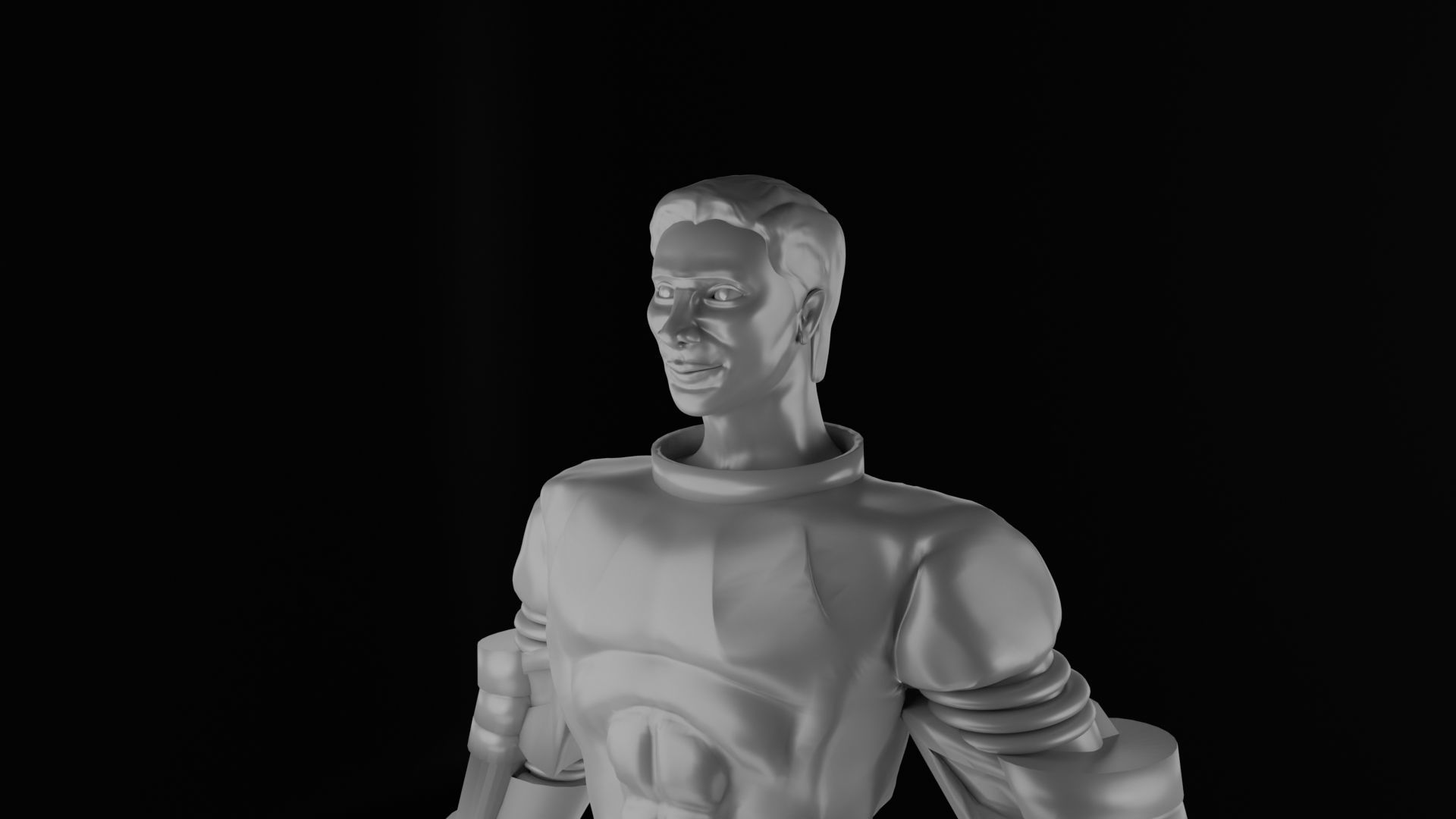 Yuri Gagarin Statue Monument 3D model_25