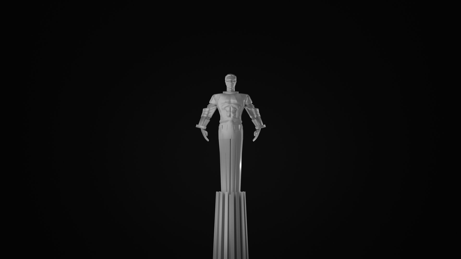 Yuri Gagarin Statue Monument 3D model_31