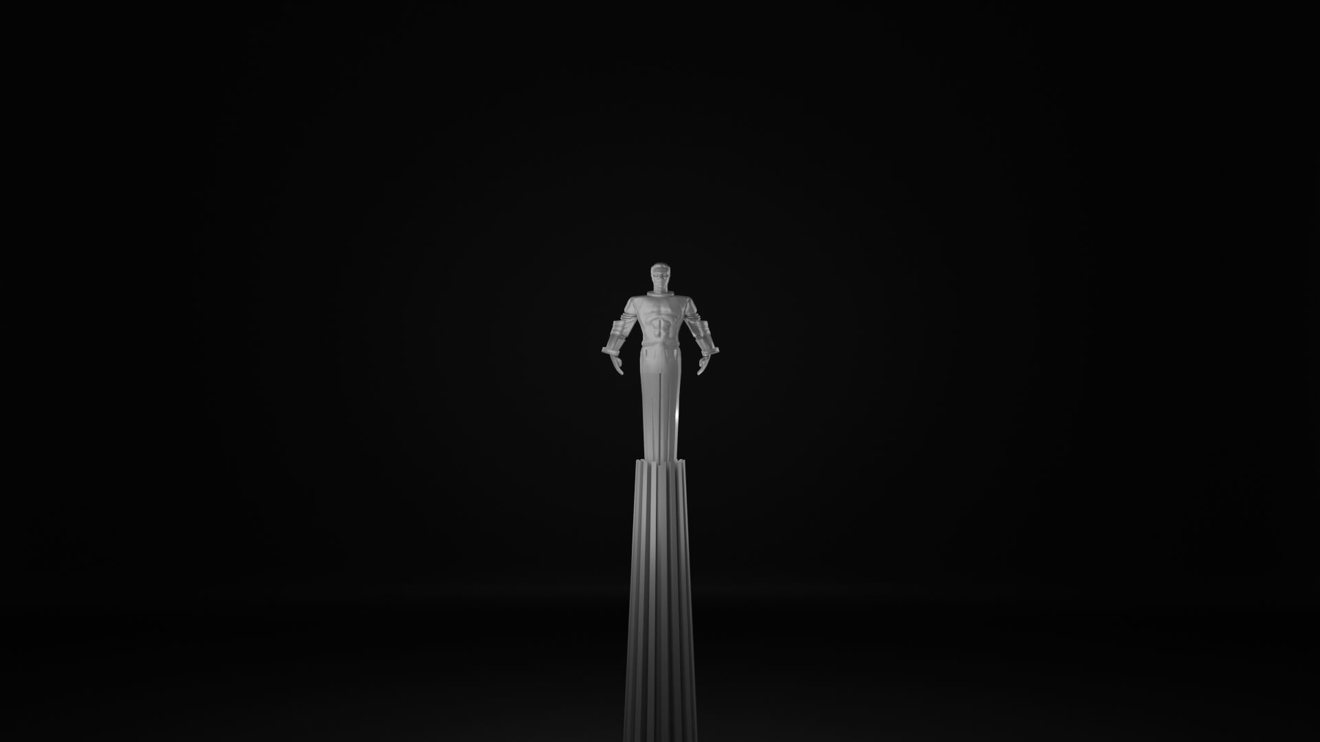 Yuri Gagarin Statue Monument 3D model_33