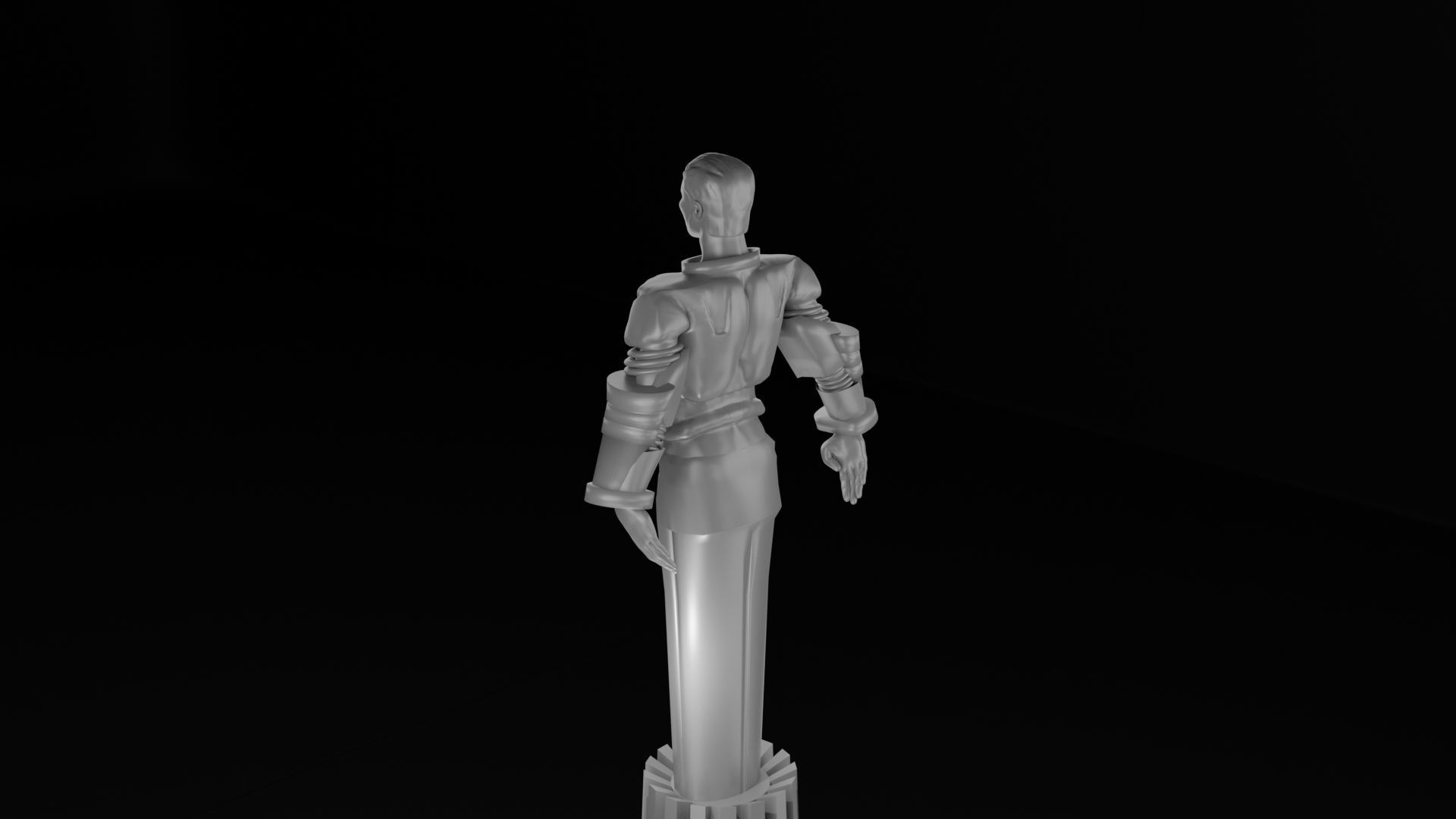 Yuri Gagarin Statue Monument 3D model_19