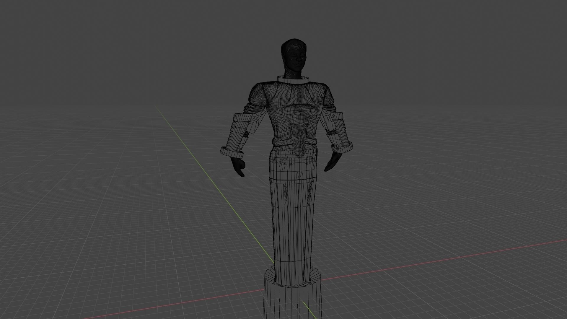 Yuri Gagarin Statue Monument 3D model_43