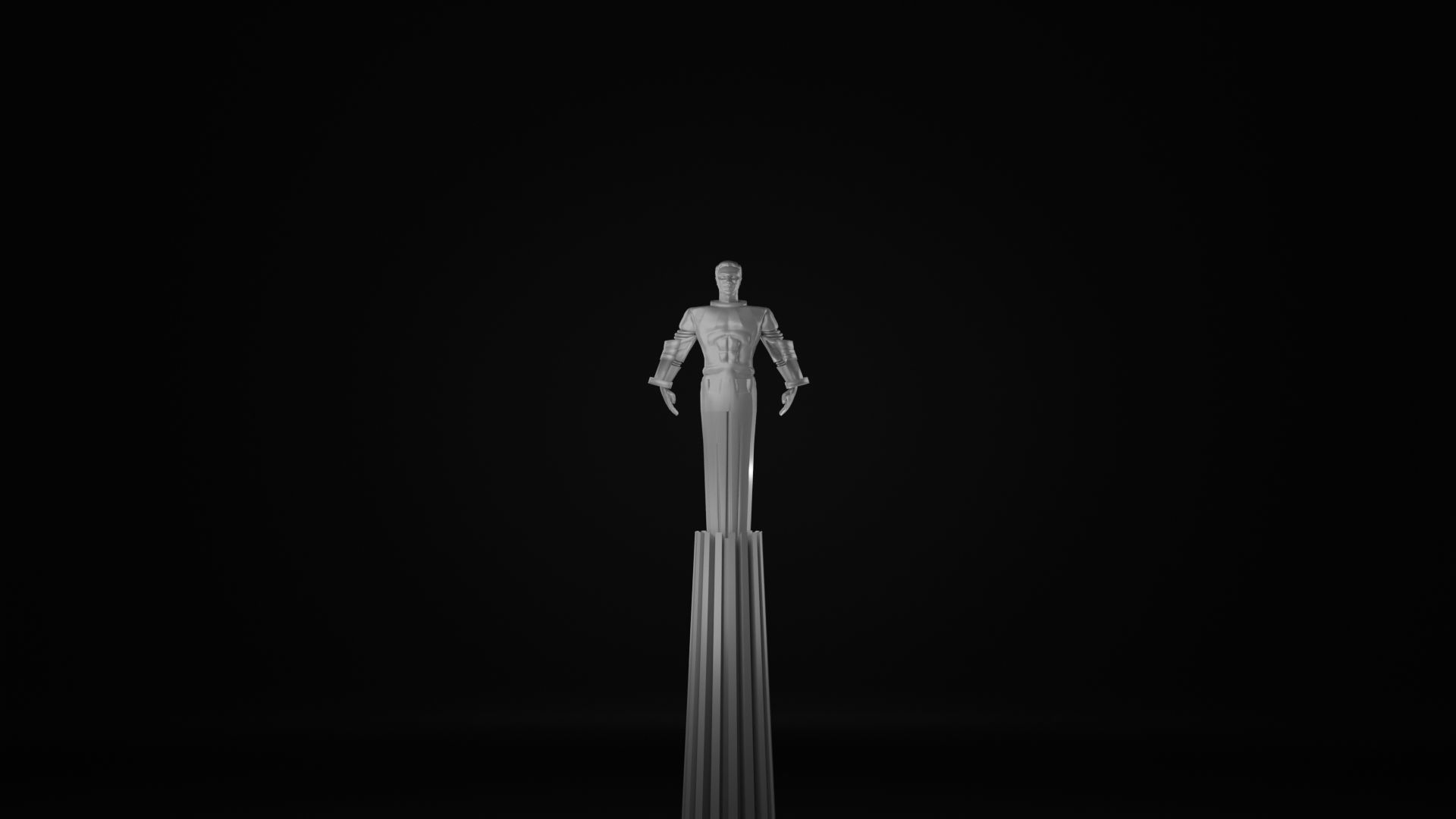 Yuri Gagarin Statue Monument 3D model_32