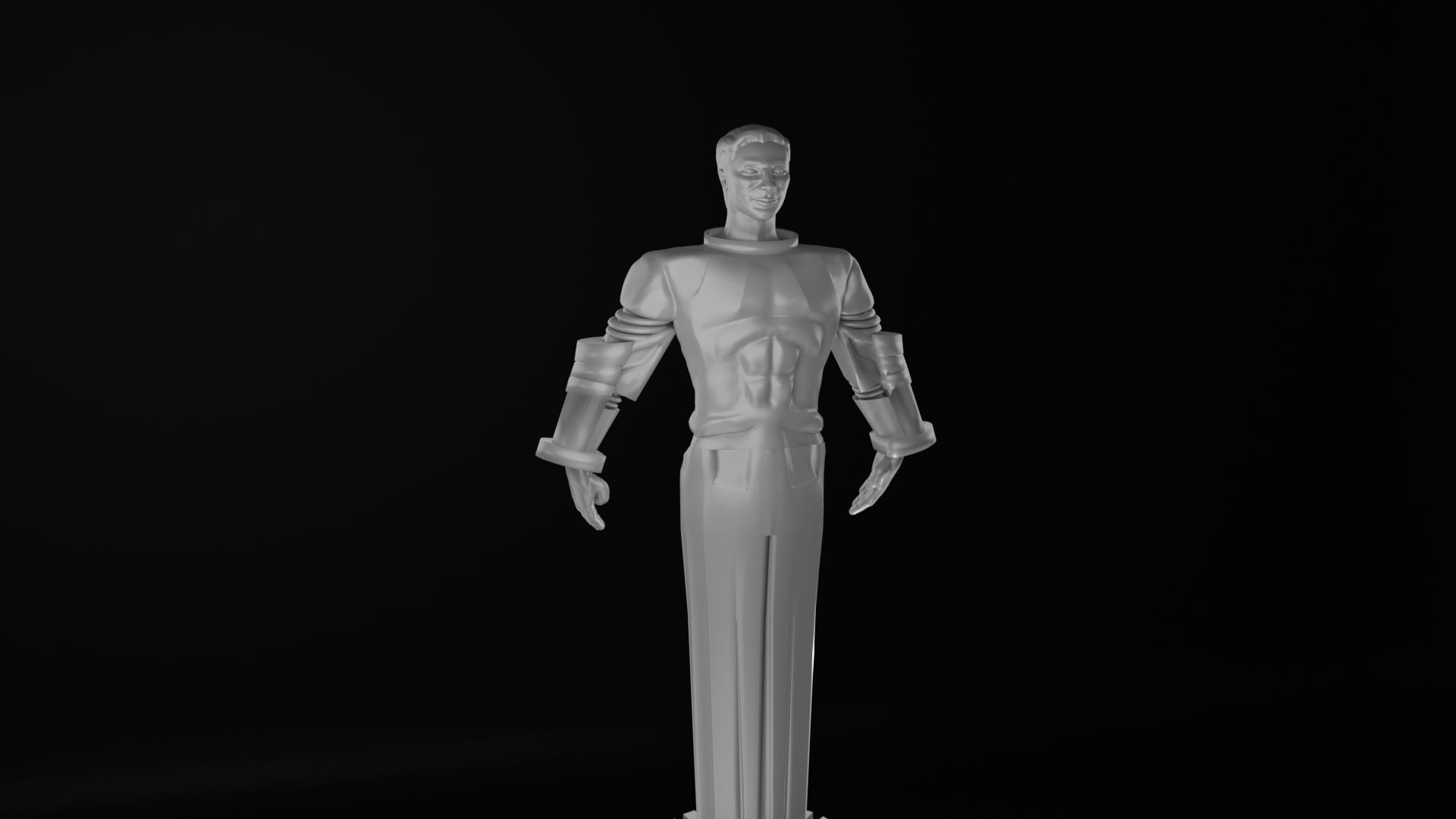 Yuri Gagarin Statue Monument 3D model_22