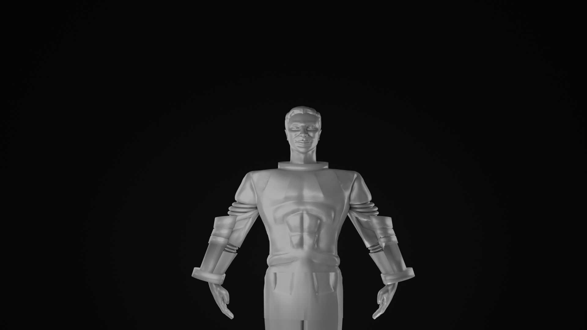 Yuri Gagarin Statue Monument 3D model_29