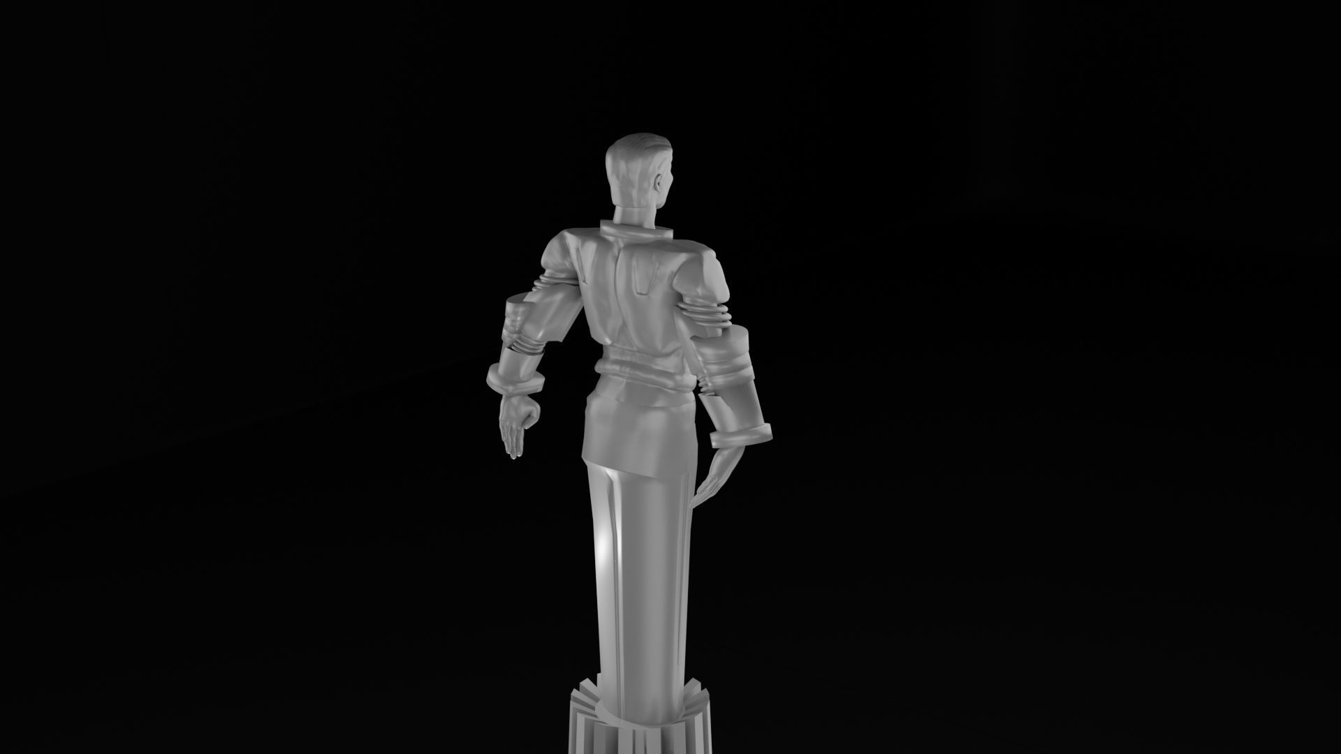 Yuri Gagarin Statue Monument 3D model_20