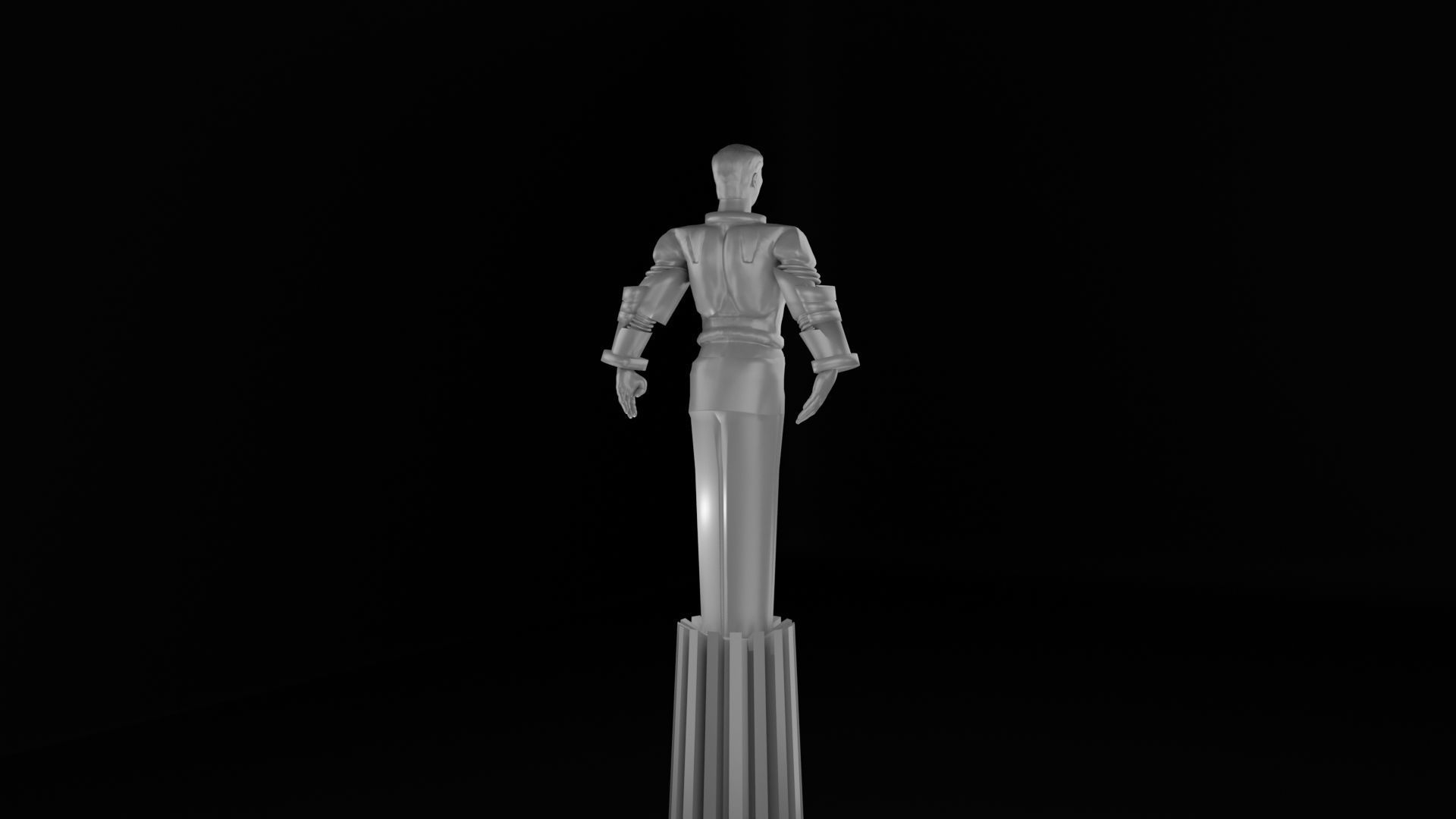 Yuri Gagarin Statue Monument 3D model_7