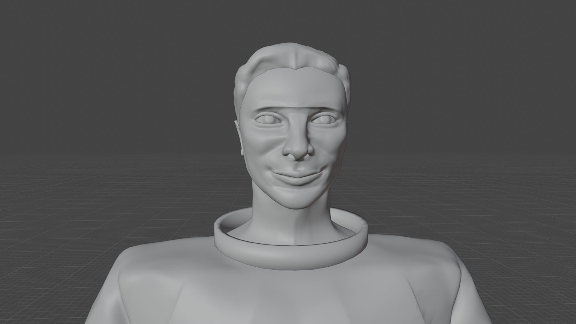 Yuri Gagarin Statue Monument 3D model_47