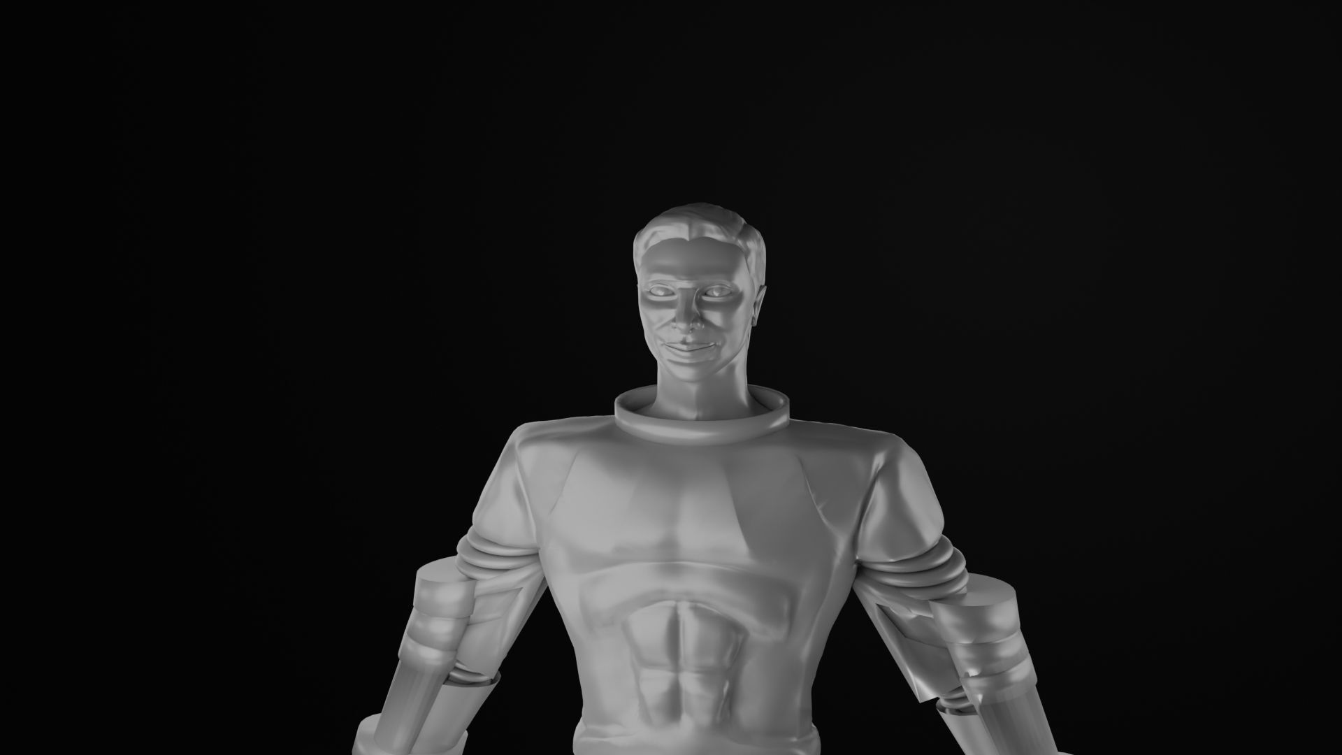 Yuri Gagarin Statue Monument 3D model_24