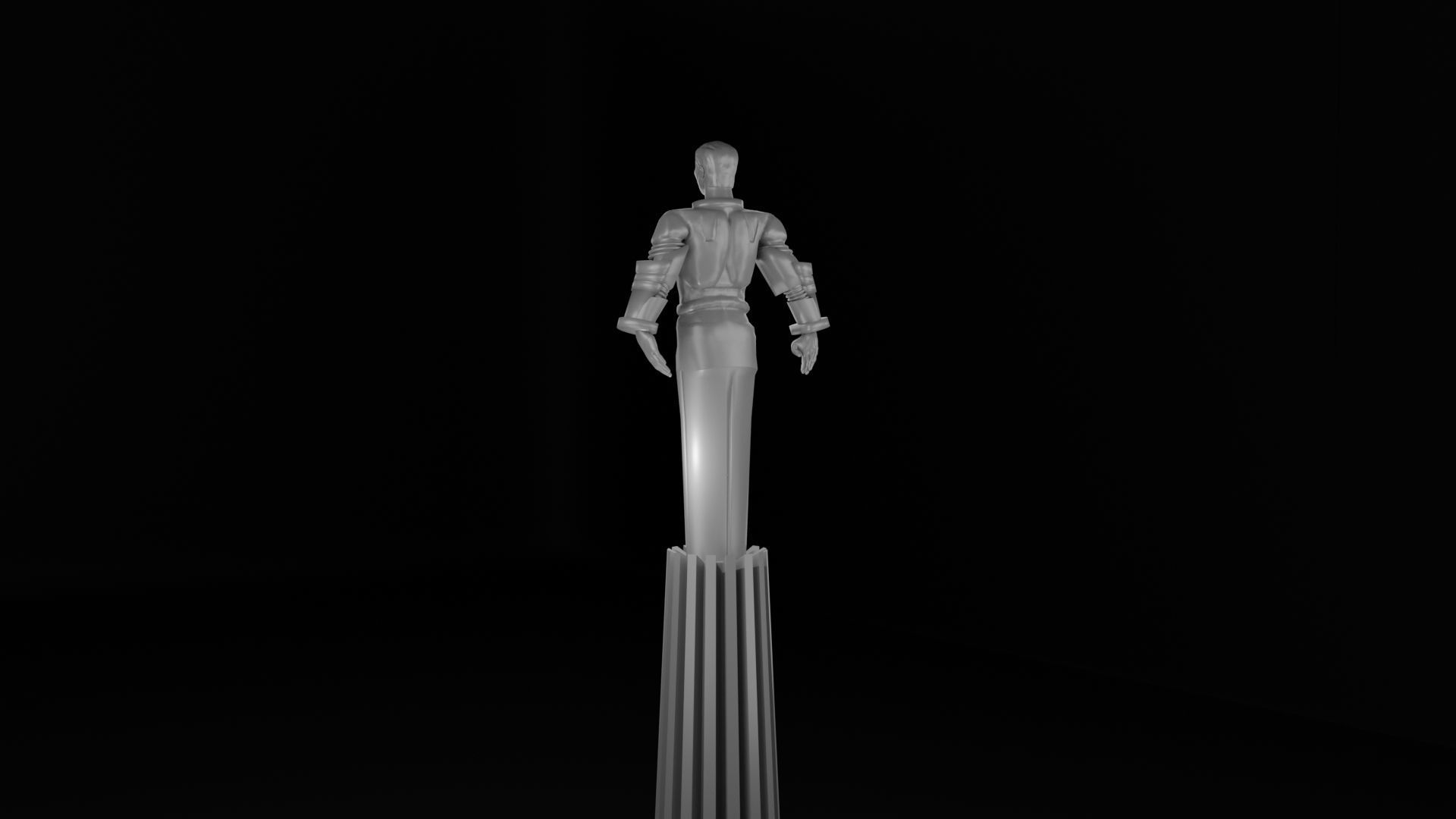 Yuri Gagarin Statue Monument 3D model_10
