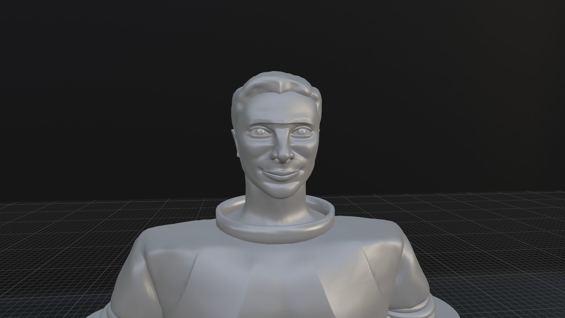 Yuri Gagarin Statue Monument 3D model_35