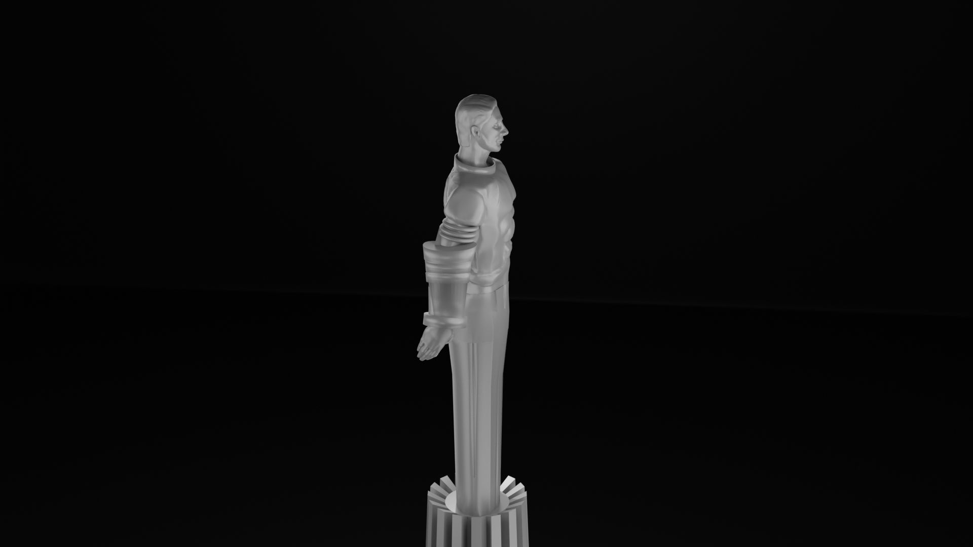 Yuri Gagarin Statue Monument 3D model_21