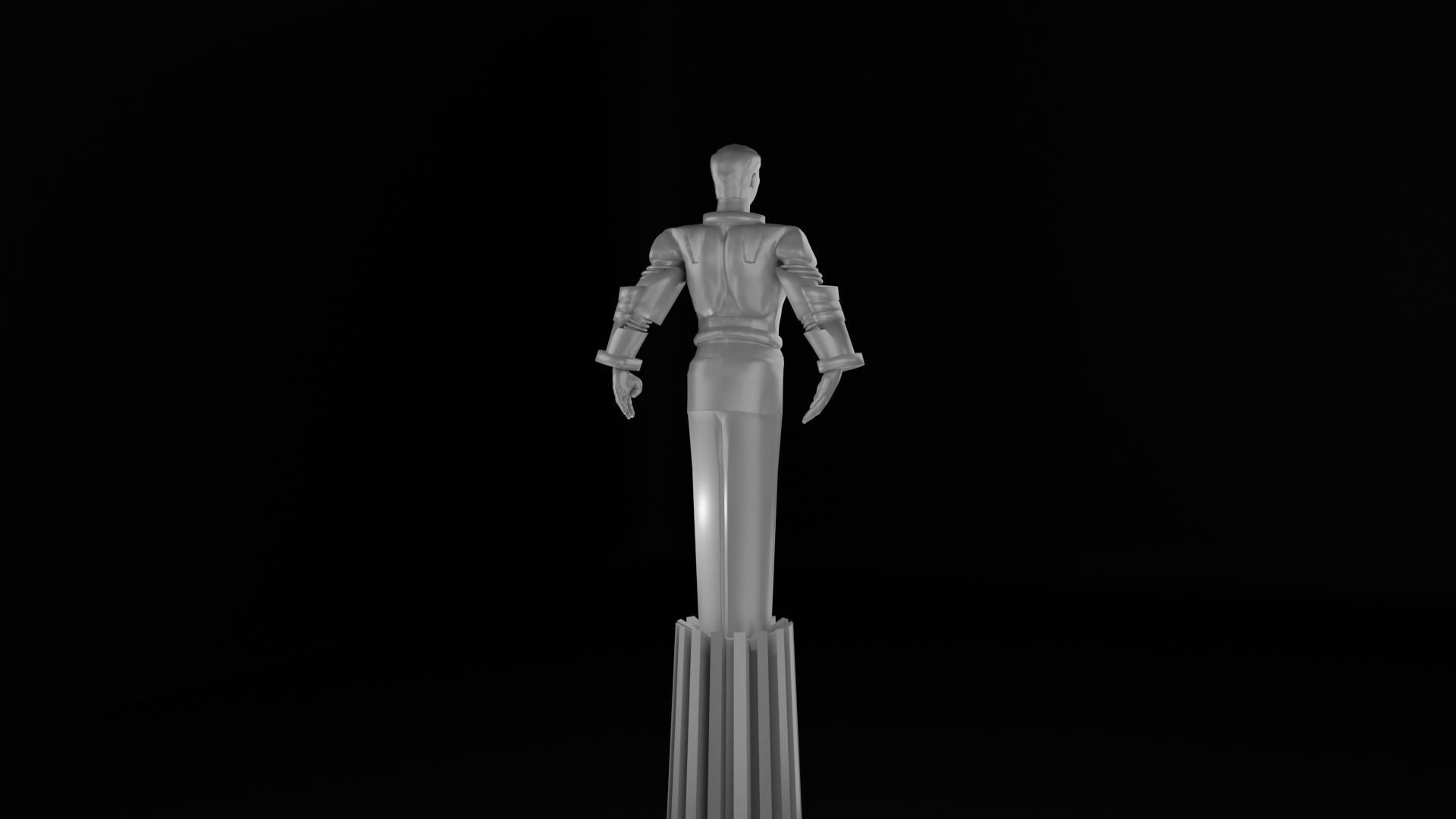 Yuri Gagarin Statue Monument 3D model_8